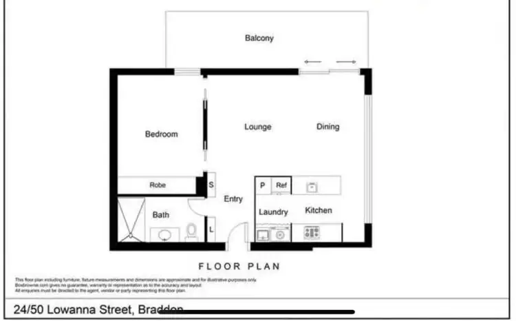 Floorplan of Homely apartment listing, 24/50 Lowanna Street, Braddon ACT 2612