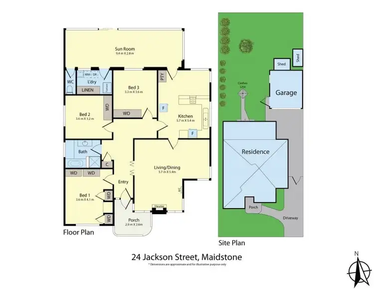Floorplan of Homely house listing, 24 Jackson Street, Maidstone VIC 3012