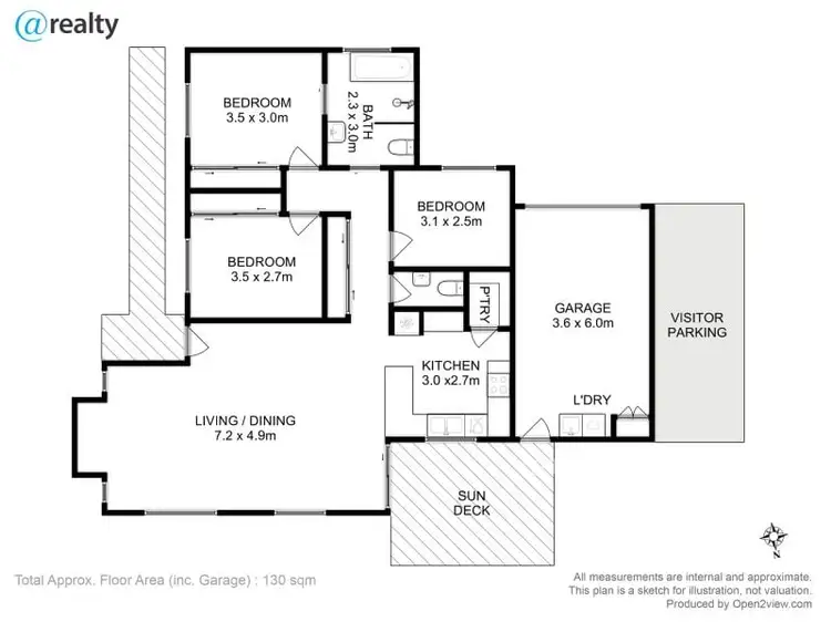 Floorplan of Homely house listing, 1/6 Ovata Close, Cambridge TAS 7170