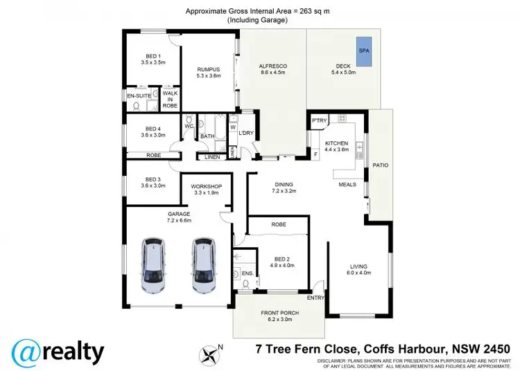 Floorplan of Homely house listing, 7 Tree Fern Close, Coffs Harbour NSW 2450