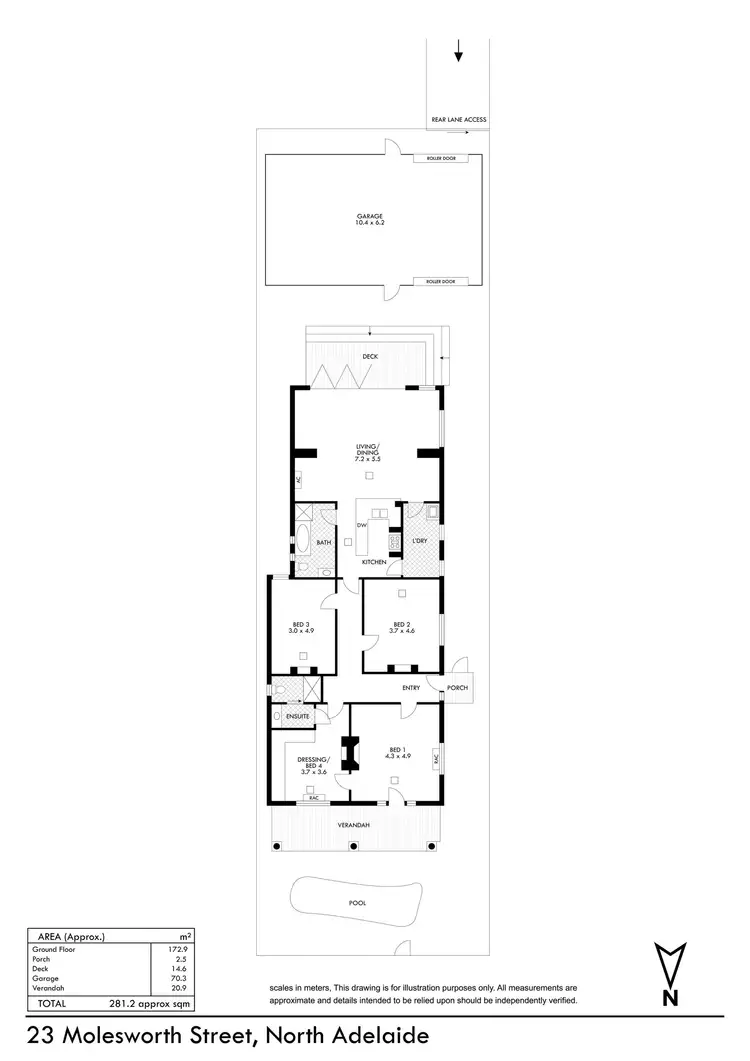 Floorplan of Homely house listing, 23 Molesworth Street, North Adelaide SA 5006
