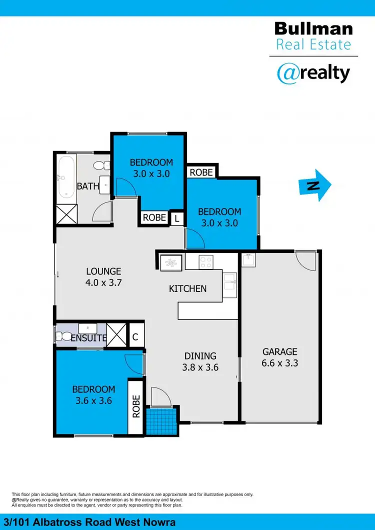 Floorplan of Homely villa listing, 3/101 Albatross Road, West Nowra NSW 2541