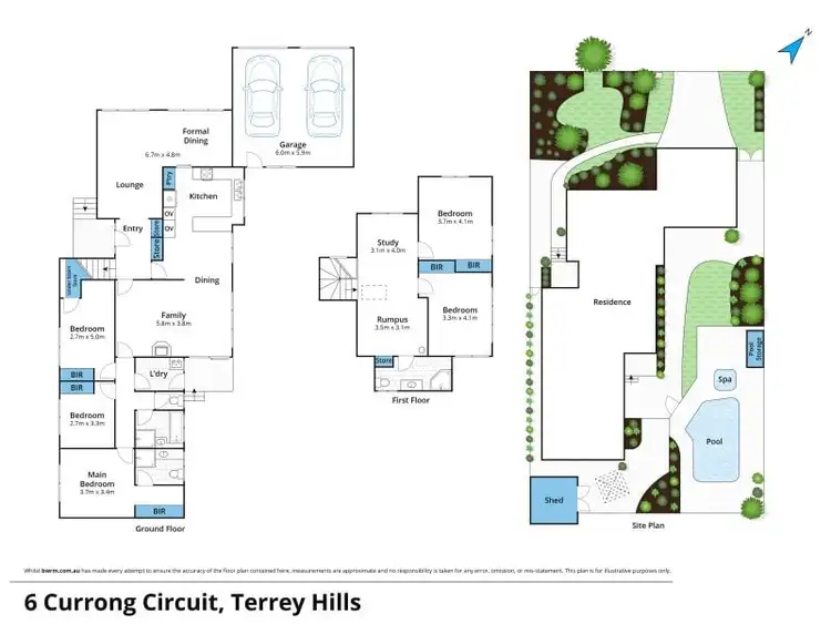 Floorplan of Homely house listing, 6 Currong Circuit, Terrey Hills NSW 2084