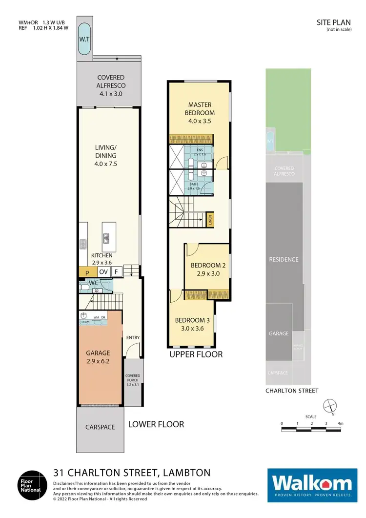 Floorplan of Homely semi-detached listing, 31 Charlton Street, Lambton NSW 2299