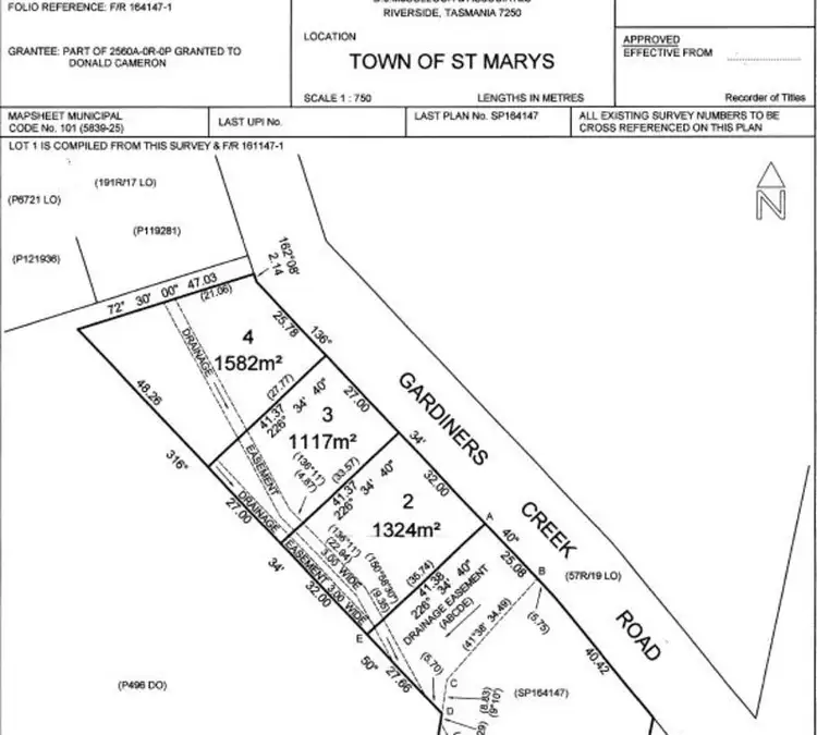 Floorplan of Homely land listing, Lot 2/38-42 Gardiners Creek Road, St Marys TAS 7215