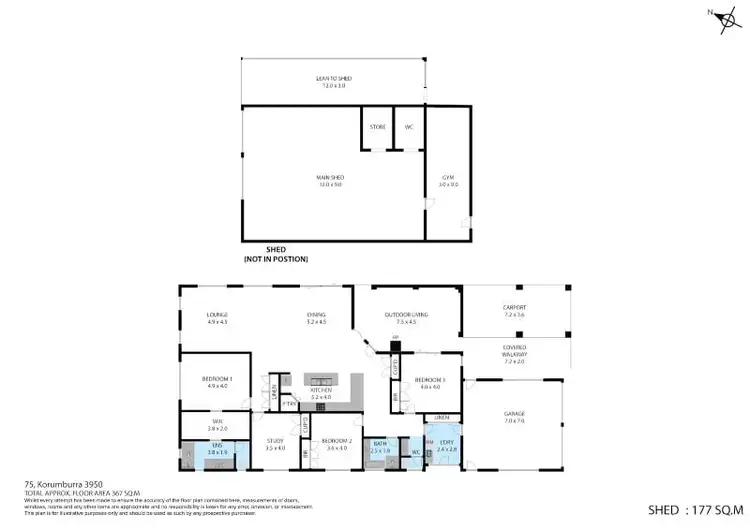 Floorplan of Homely rural property listing, 73 Korumburra-Bena Road, Korumburra VIC 3950