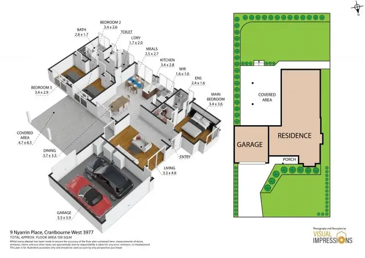 Floorplan of Homely house listing, 9 Nyarrin Place, Cranbourne West VIC 3977