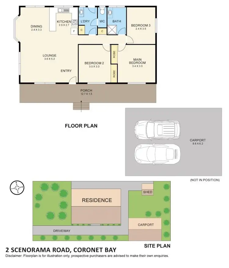 Floorplan of Homely house listing, 2 Scenorama Road, Coronet Bay VIC 3984