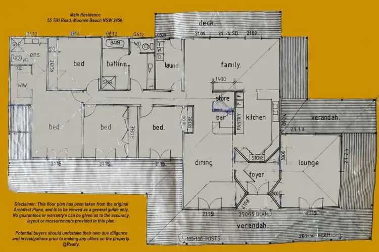 Floorplan of Homely rural property listing, 55 Tiki Road, Moonee Beach NSW 2450