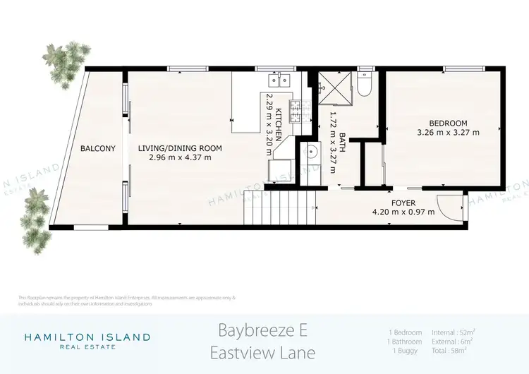 Floorplan of Homely apartment listing, Baybreeze E/5 Eastview Lane, Hamilton Island QLD 4803