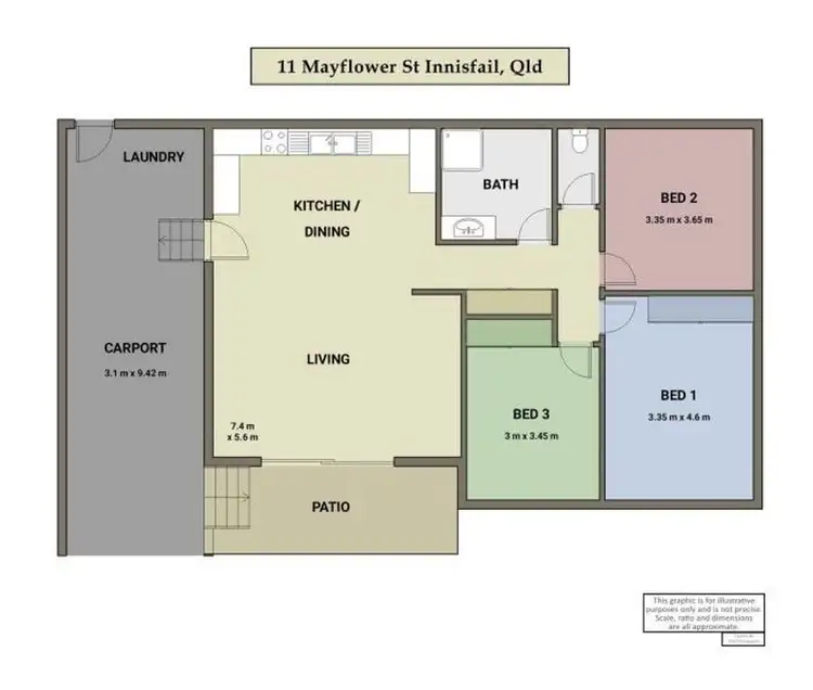 Floorplan of Homely house listing, 11 Mayflower Street, Innisfail Estate QLD 4860