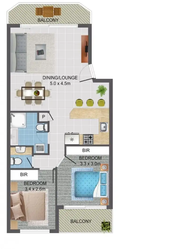 Floorplan of Homely apartment listing, 28/17 Genoa Street, Surfers Paradise QLD 4217