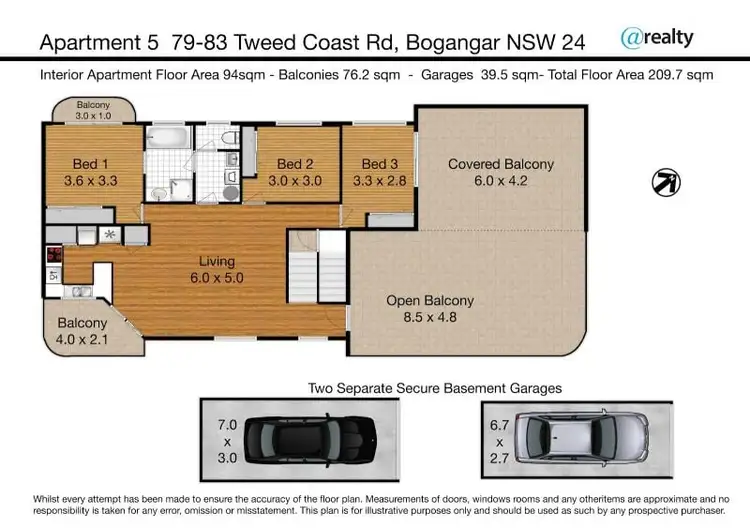 Floorplan of Homely apartment listing, 5/79-83 Tweed Coast Road, Bogangar NSW 2488