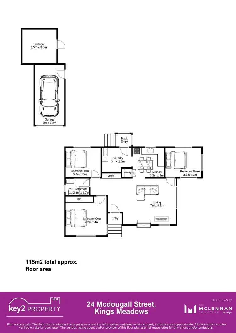 Floorplan of Homely house listing, 24 McDougall Street, Kings Meadows TAS 7249
