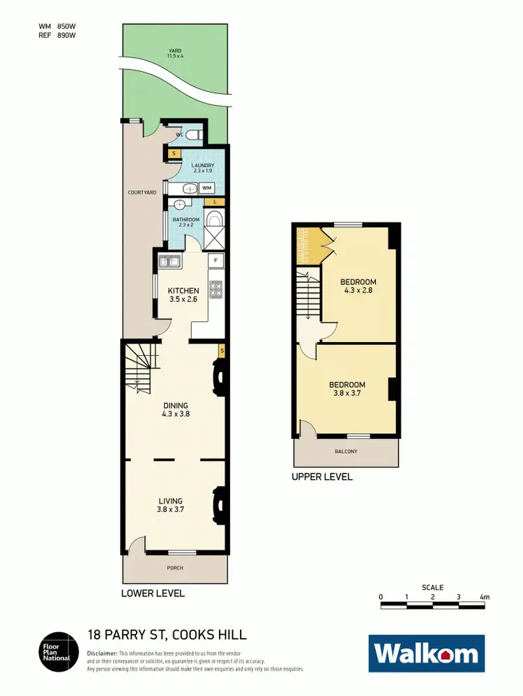 Floorplan of Homely terrace listing, 18 Parry Street, Cooks Hill NSW 2300