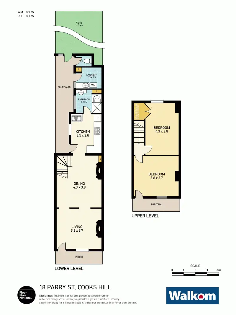 Floorplan of Homely terrace listing, 18 Parry Street, Cooks Hill NSW 2300