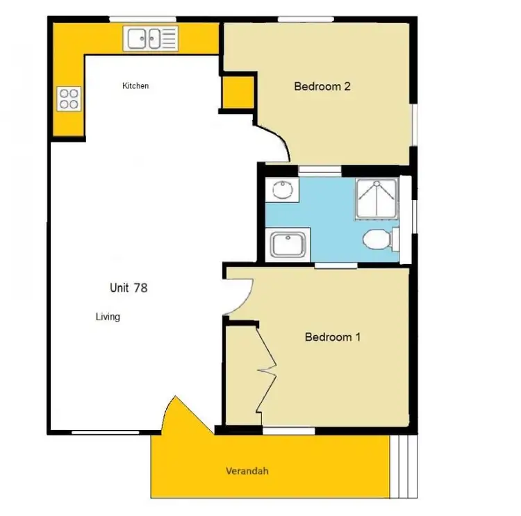 Floorplan of Homely unit listing, 78/38 David Low Way, Diddillibah QLD 4559