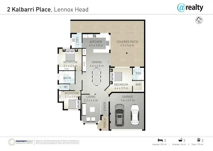 Floorplan of Homely unit listing, 2/2 Kalbarri Place, Lennox Head NSW 2478