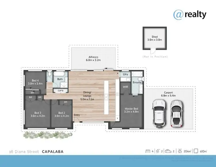 Floorplan of Homely house listing, 16 Diana Street, Capalaba QLD 4157