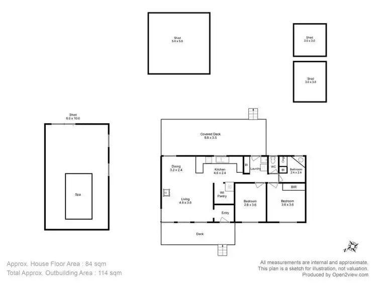 Floorplan of Homely rural property listing, 133 Springhill Bottom Road, Colebrook TAS 7027