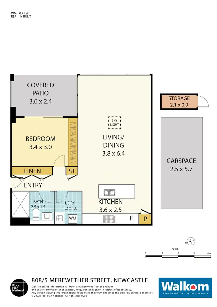 Floorplan of Homely apartment listing, 808/5 Merewether Street, Newcastle NSW 2300