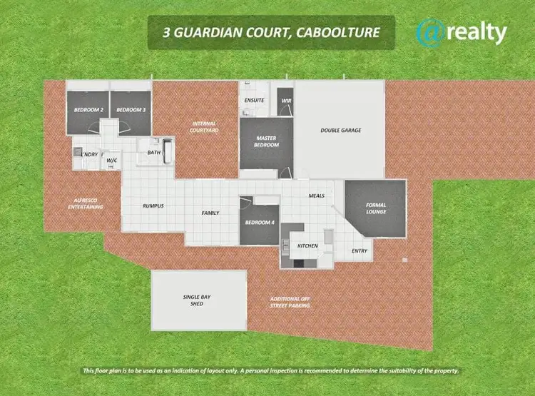 Floorplan of Homely semi-detached listing, 3 Guardian Court, Caboolture QLD 4510