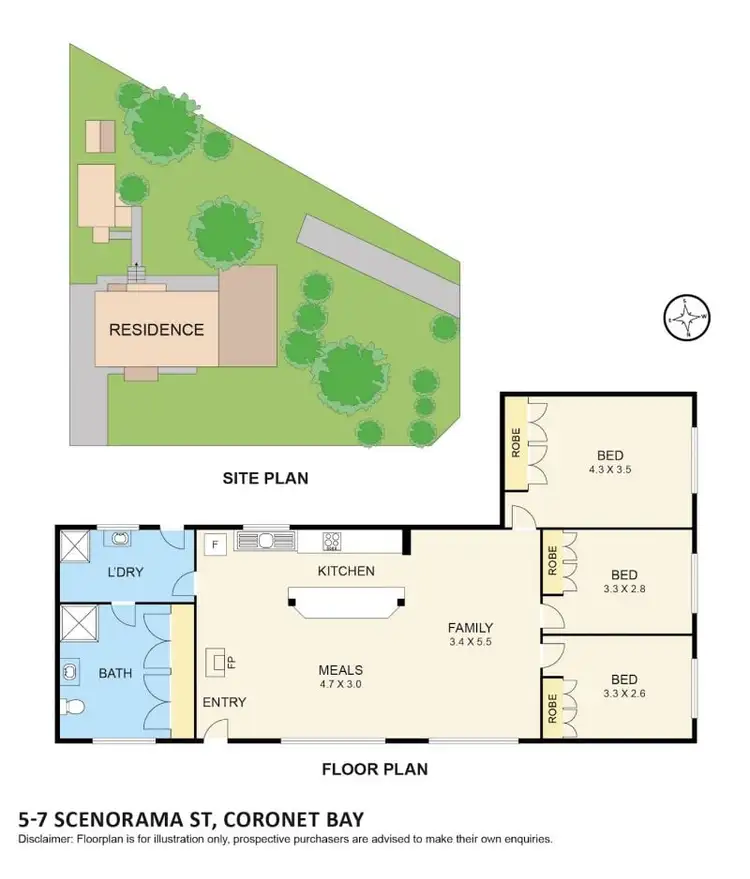 Floorplan of Homely house listing, 5-7 Scenorama Road, Coronet Bay VIC 3984