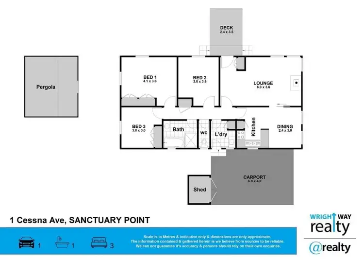 Floorplan of Homely house listing, 1 Cessna Avenue, Sanctuary Point NSW 2540
