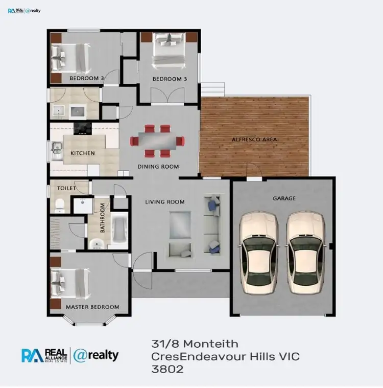 Floorplan of Homely unit listing, 31/8 Monteith Crescent, Endeavour Hills VIC 3802