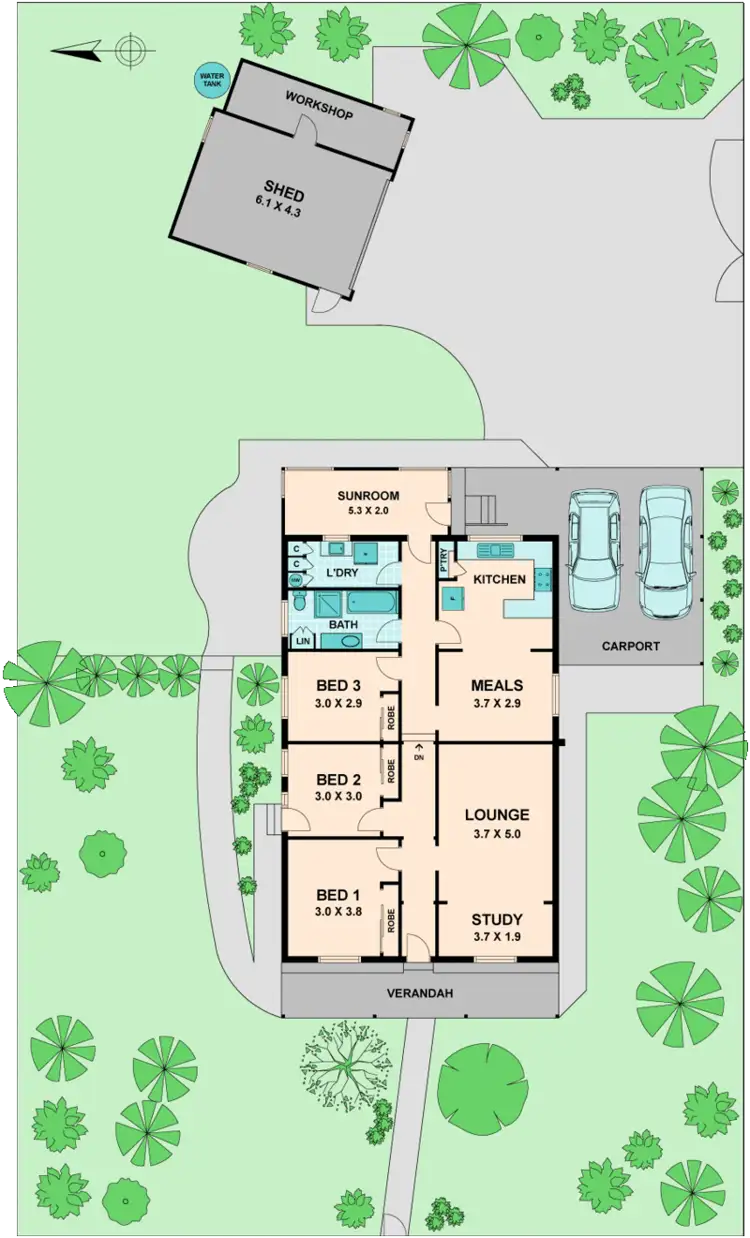 Floorplan of Homely house listing, 43 FIRST STREET, Broadford VIC 3658