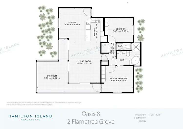 Floorplan of Homely apartment listing, Oasis 8/2 Flametree Grove, Hamilton Island QLD 4803