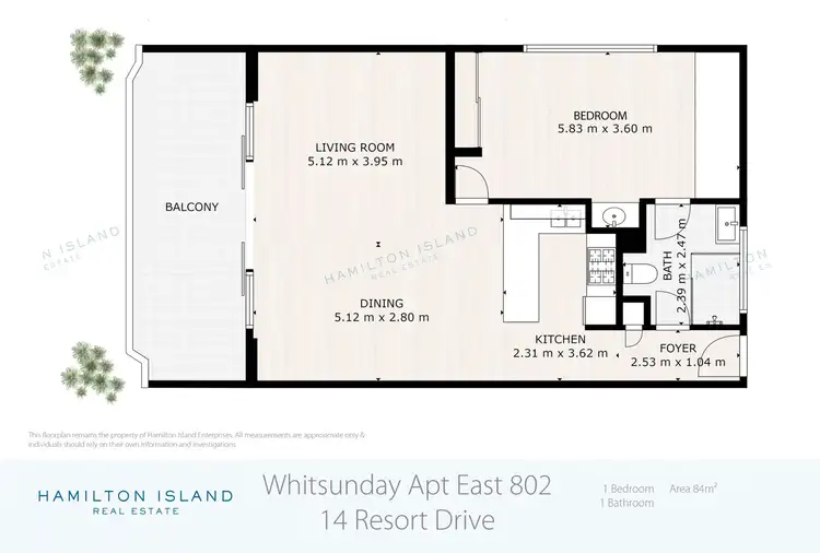 Floorplan of Homely apartment listing, WHA CB802/14 Resort Drive, Hamilton Island QLD 4803