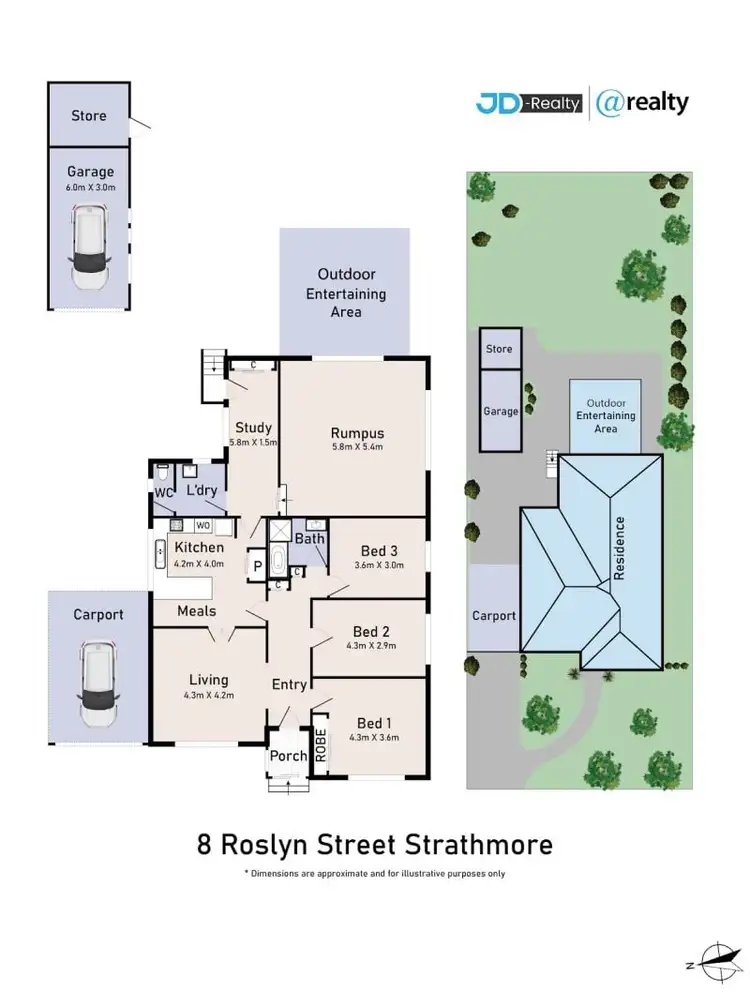 Floorplan of Homely house listing, 8 Roslyn Street, Strathmore VIC 3041