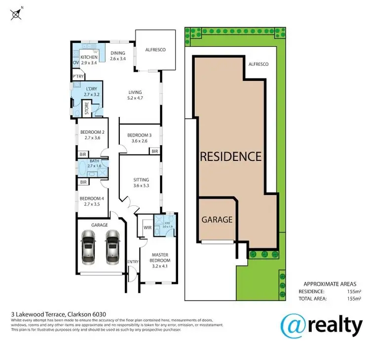 Floorplan of Homely house listing, 3 Lakewood Terrace, Clarkson WA 6030