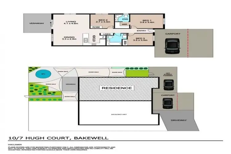 Floorplan of Homely apartment listing, 10/7 Hugh Court, Bakewell NT 832