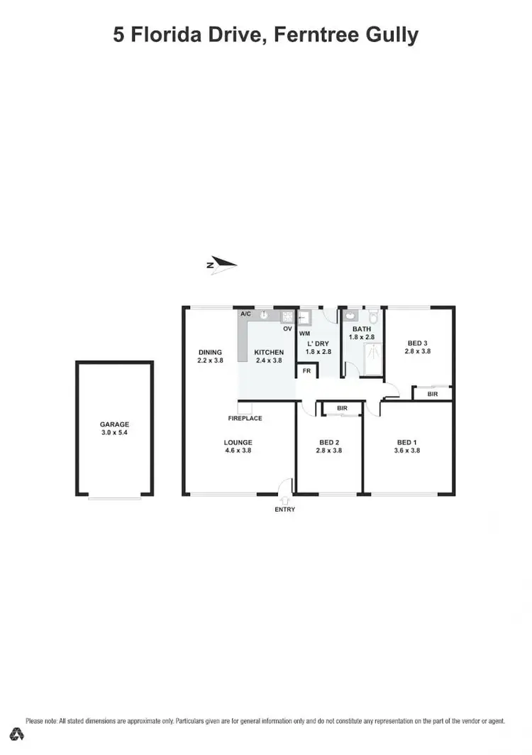 Floorplan of Homely house listing, 5 Florida Drive, Ferntree Gully VIC 3156