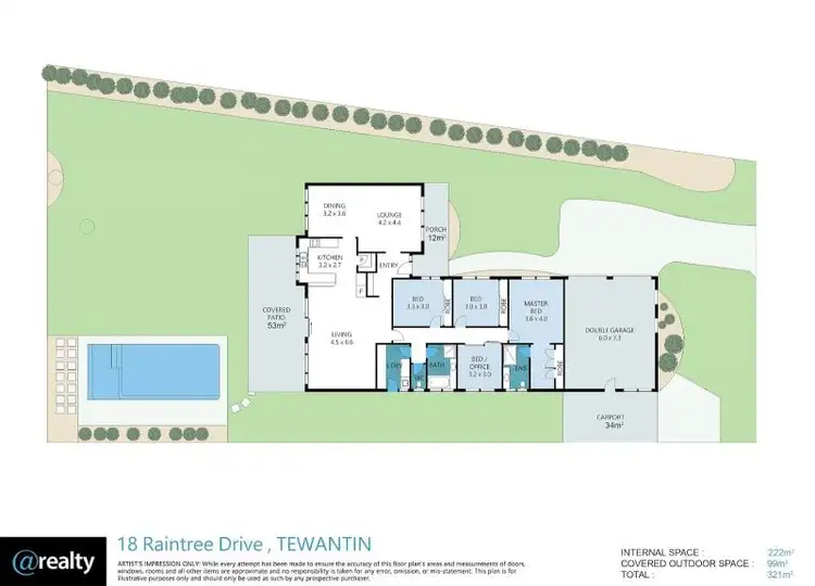 Floorplan of Homely house listing, 18 Raintree Drive, Tewantin QLD 4565