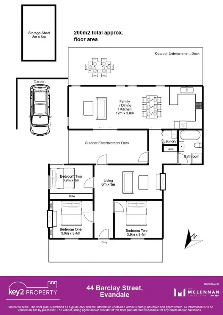 Floorplan of Homely house listing, 44 Barclay Street, Evandale TAS 7212