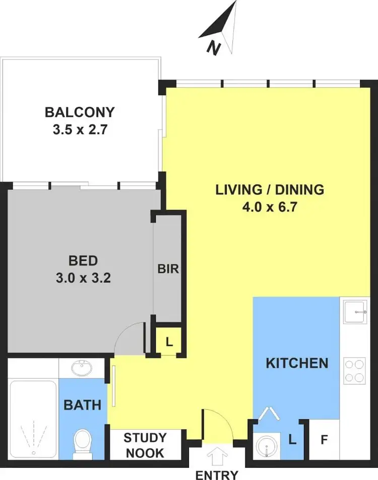 Floorplan of Homely apartment listing, 2012/55 Railway Terrace, Milton QLD 4064