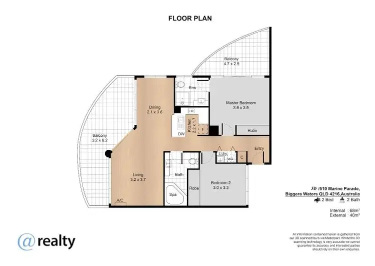 Floorplan of Homely apartment listing, 3D/510 Marine Parade, Biggera Waters QLD 4216