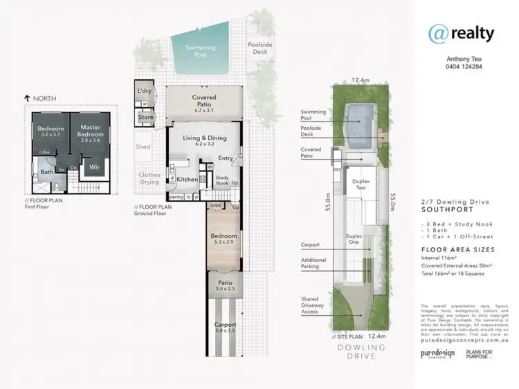 Floorplan of Homely townhouse listing, 2/7 Dowling Drive, Southport QLD 4215