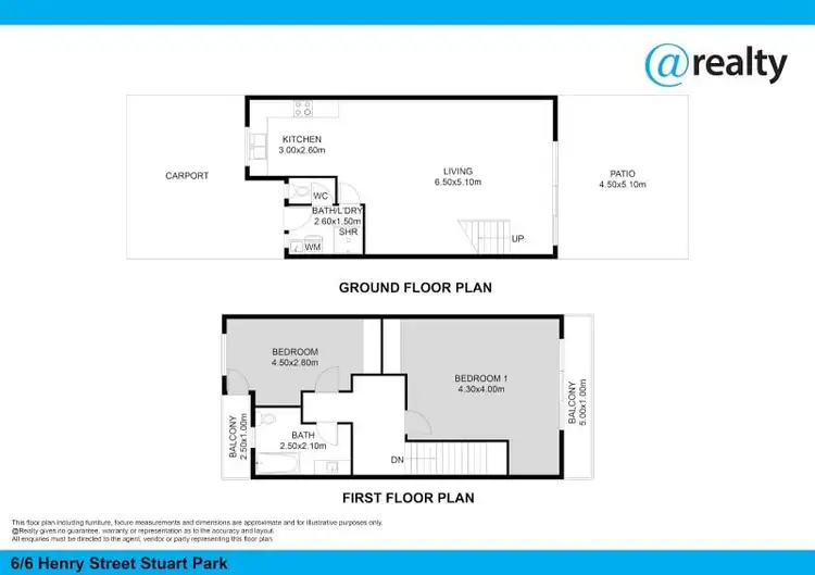 Floorplan of Homely townhouse listing, 6/6 Henry Street, Stuart Park NT 820