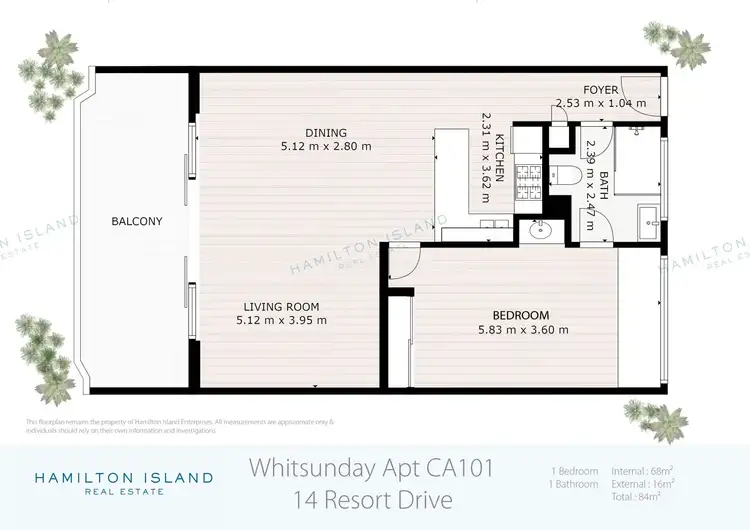 Floorplan of Homely apartment listing, WHA CA101/14 Resort Drive, Hamilton Island QLD 4803