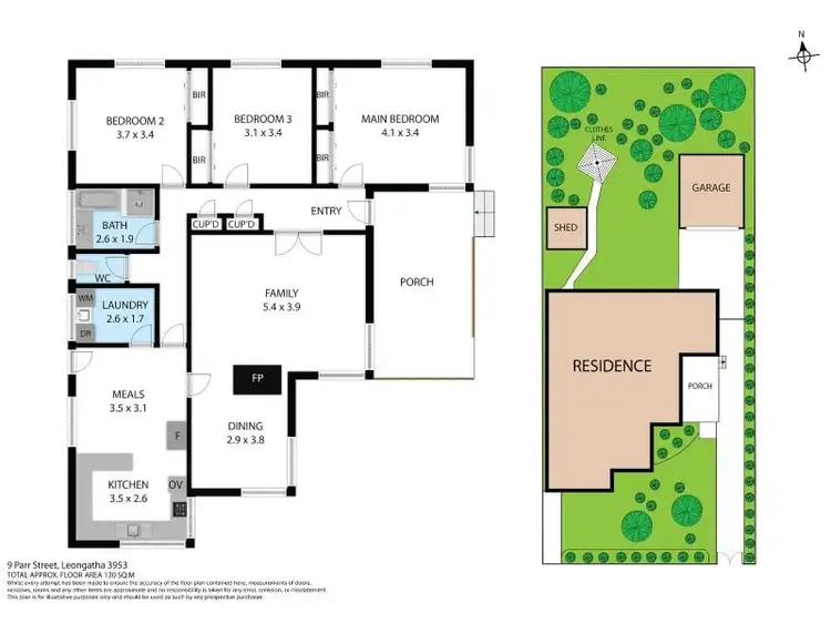 Floorplan of Homely house listing, 9 Parr Street, Leongatha VIC 3953