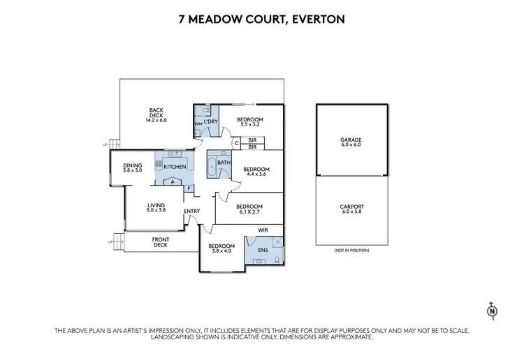 Floorplan of Homely house listing, 7 Meadow Court, Everton VIC 3678