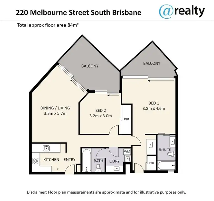 Floorplan of Homely apartment listing, 33/220 Melbourne Street, South Brisbane QLD 4101