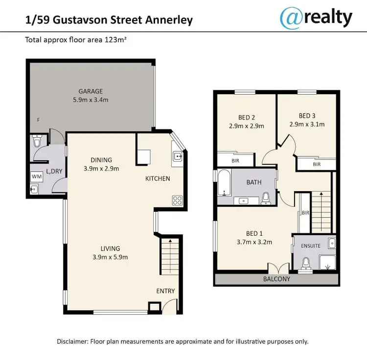 Floorplan of Homely townhouse listing, 1/61 Gustavson Street, Annerley QLD 4103