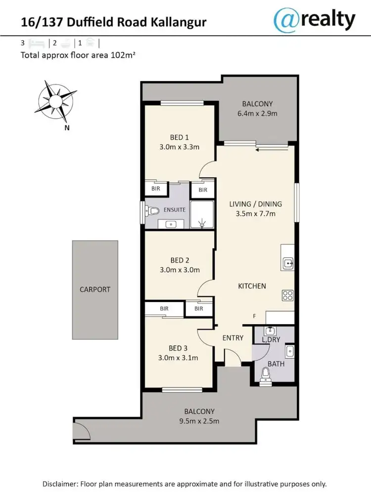 Floorplan of Homely unit listing, 16/137 Duffield Road, Kallangur QLD 4503