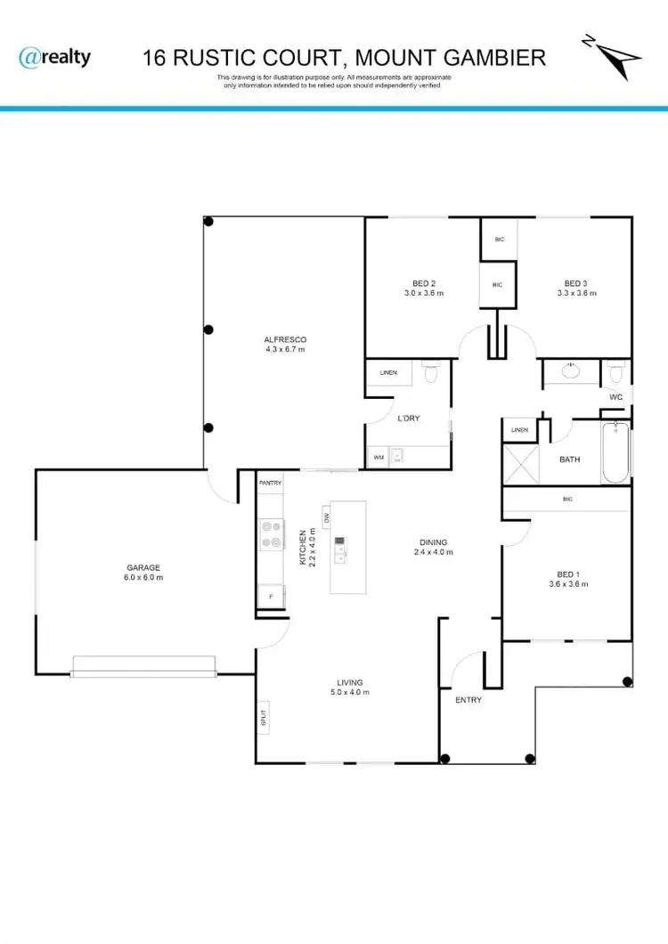 Floorplan of Homely house listing, 16 Rustic Court, Mount Gambier SA 5290