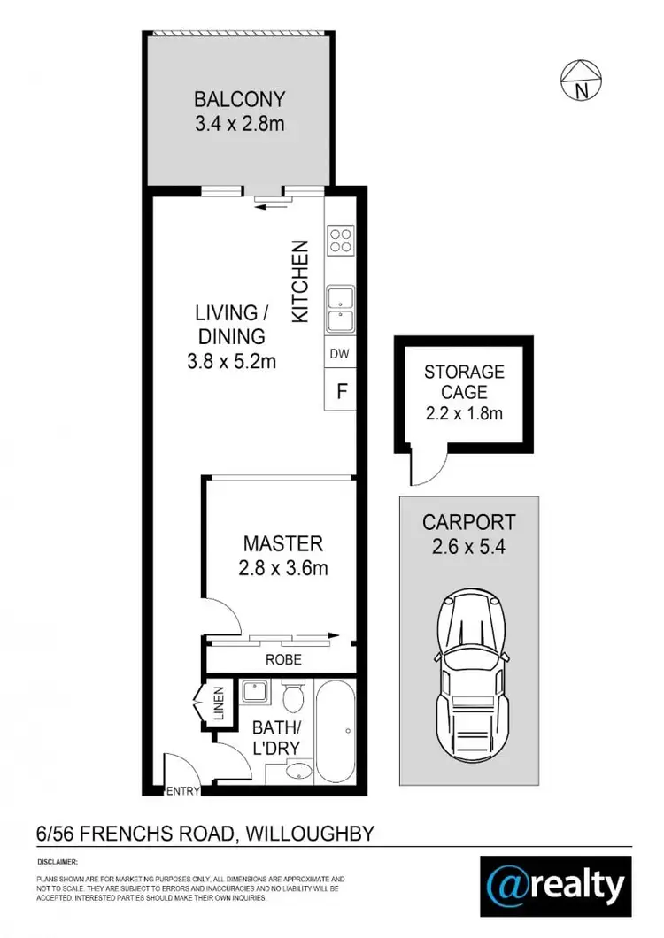 Floorplan of Homely apartment listing, 6/56-58 Frenchs Road, Willoughby NSW 2068
